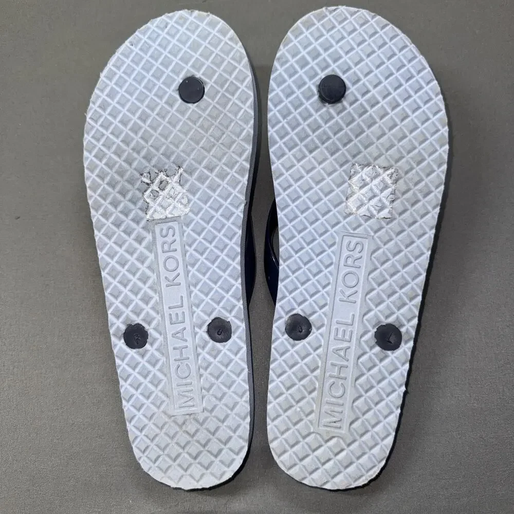 Michael Kors Jet Set Flip Flops Sandals Women’s Size 8M RX19L